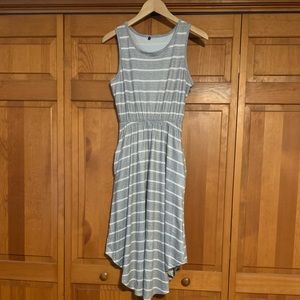 Grey and white dress